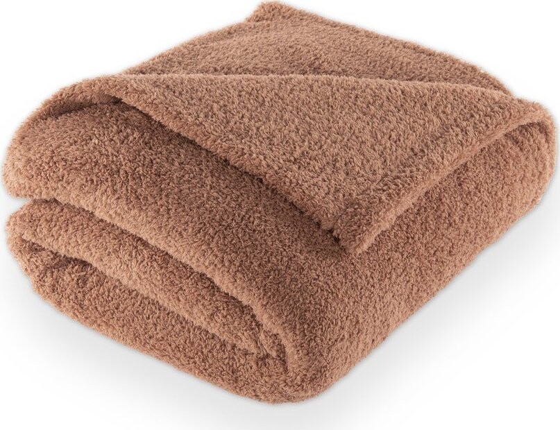 Hnědá deka z mikroplyše 150x200 cm Cocoon – Tiseco Home Studio