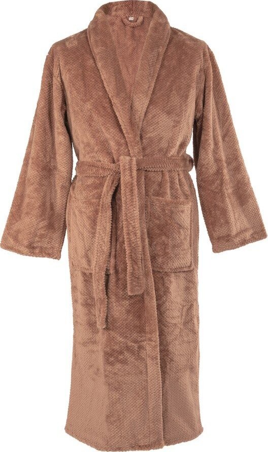 Hnědý župan z mikroplyše velikost S/M Pippa – Tiseco Home Studio