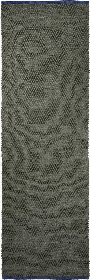 Tmavě zelený jutový běhoun 80x245 cm Notes – Mette Ditmer Denmark
