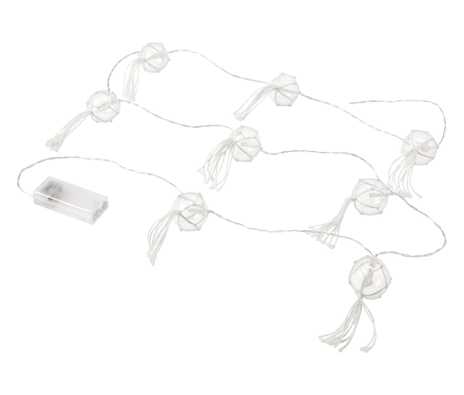 Tchibo - Světelný řetěz s LED a kuličkami - barva: bílá