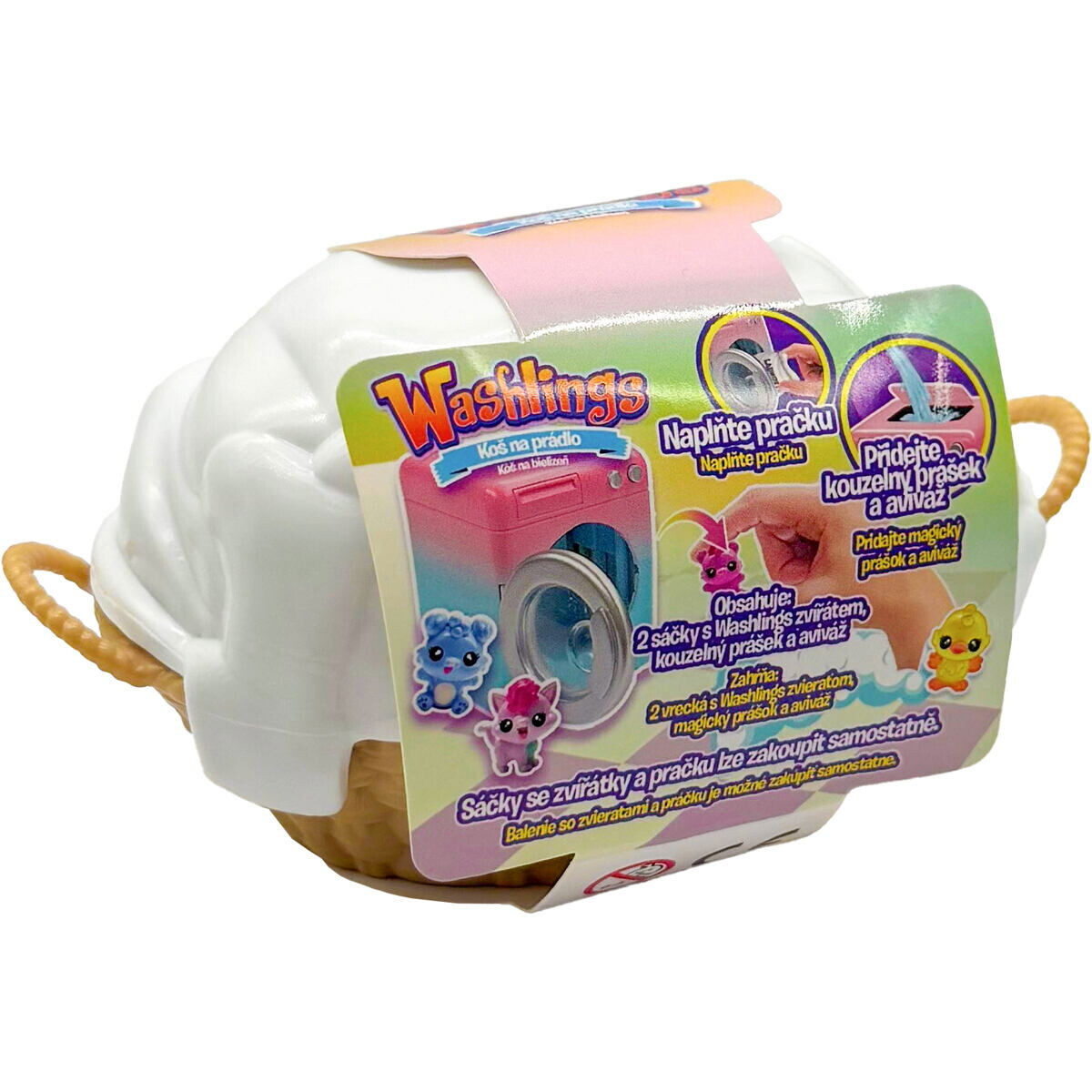 Washlings Koš na prádlo se 2 zvířátky