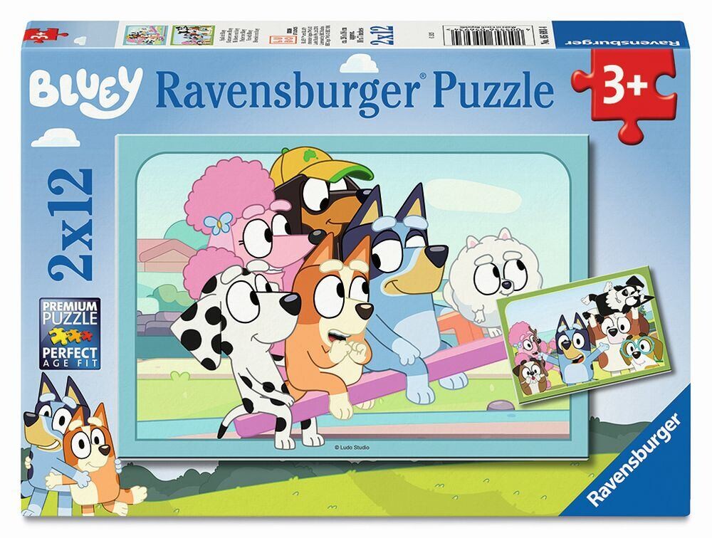 Ravensburger Bluey na hřišti Puzzle 2x12 dílků