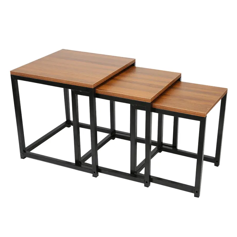 Tempo Kondela Set 3 stolků KASTLER New TYP 3 - ořech/černá