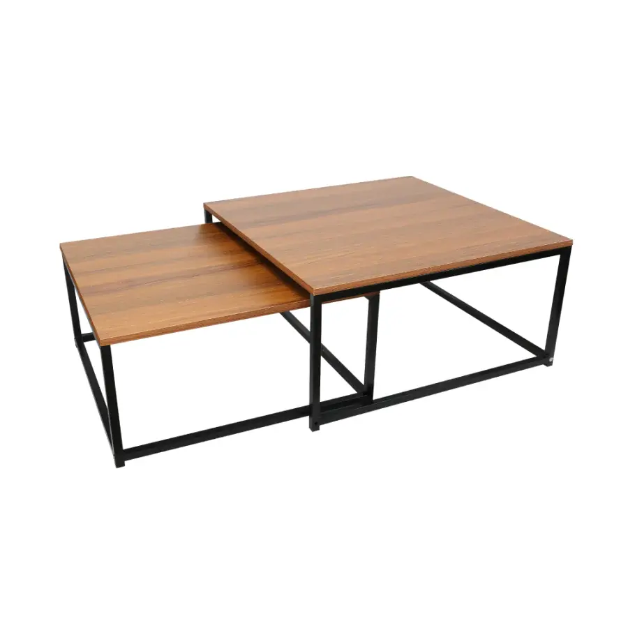 Tempo Kondela Set dvou stolků KASTLER NEW TYP 1- ořech/černá