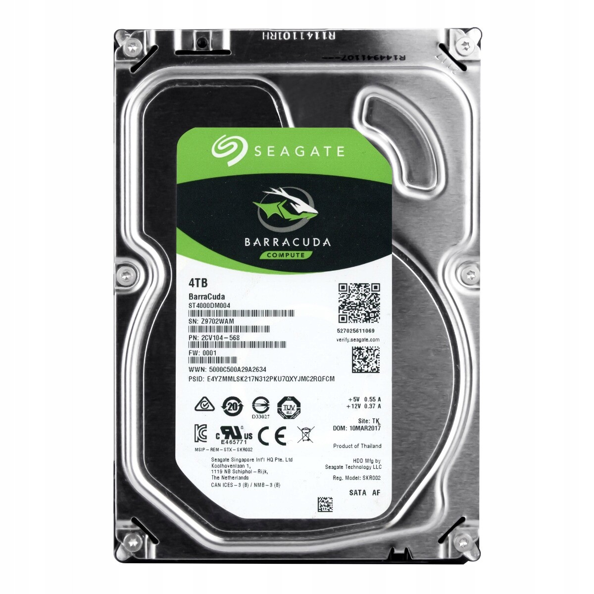 Seagate Barracuda Compute 4TB 5.4K 256MB Sata III 3.5'' ST4000DM004