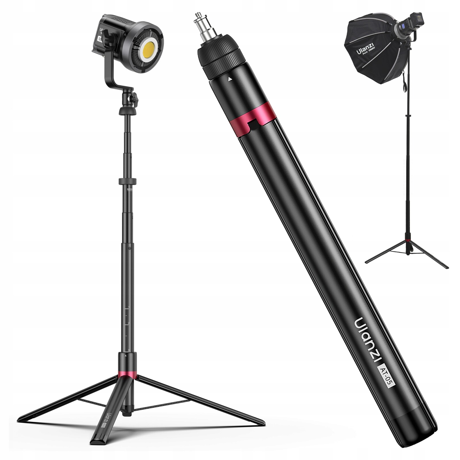 Profesionální osvětlovací stativ Ulanzi AT-05 203 cm 5 kg, stopka 5/8 palce