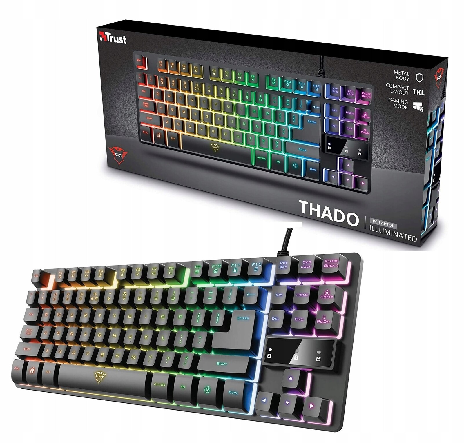 Herní klávesnice Qwerty Trust Gaming Gxt Thado