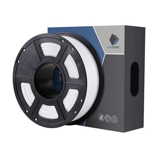 2 x Pla filament+ Silk Anycubic White Bílý 1 kg 1,75 mm