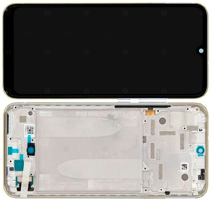 Displej Pro Xiaomi MI A3 Oled LCD Displej Rámeček Silver