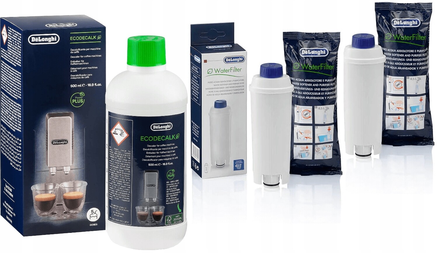 Sada Pro Kávovar 3v1 Delonghi Odvápňovač 2 Vodní Filtry
