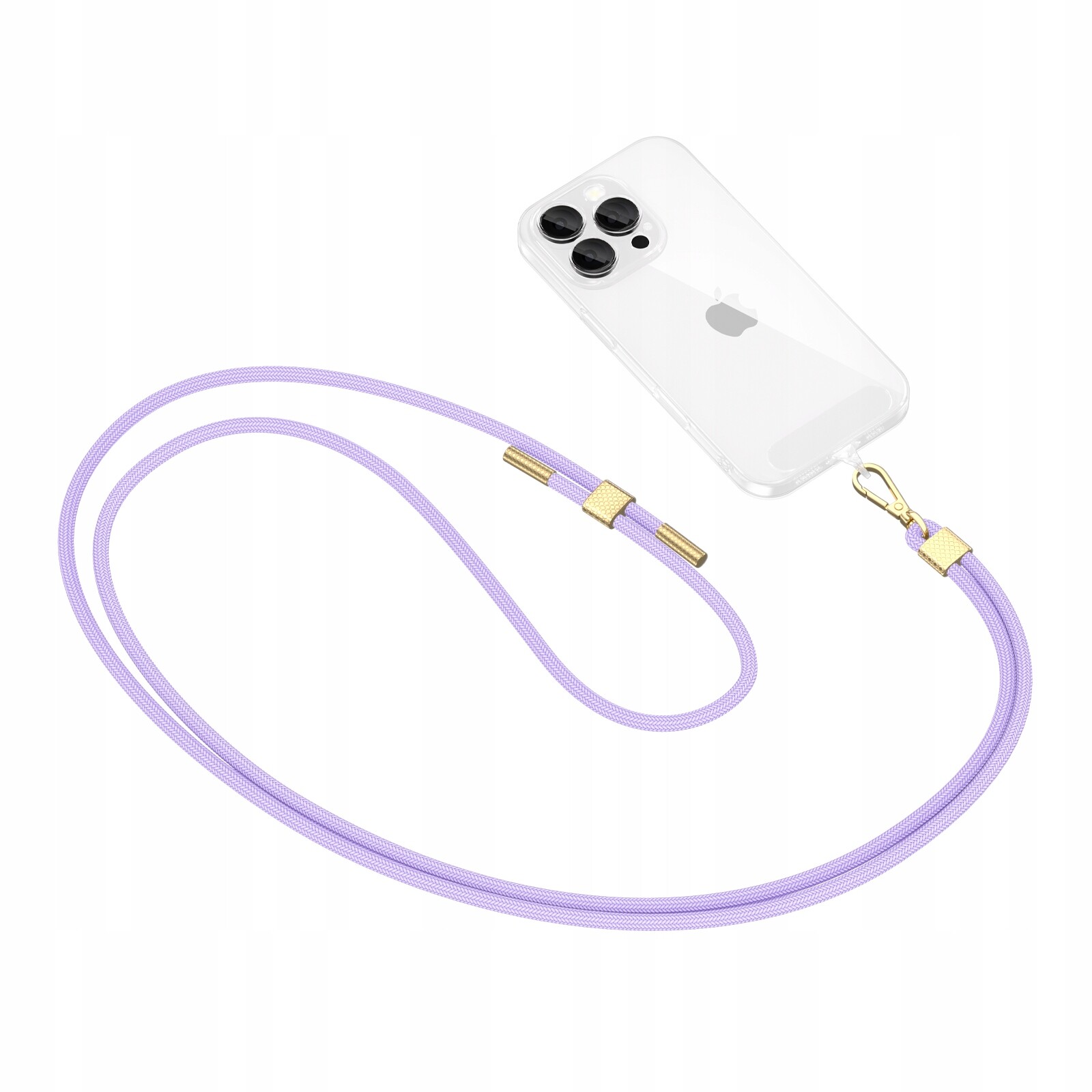 Řemínek Tech-Protect C2S Rope Crossbody, levandulová/zlatá
