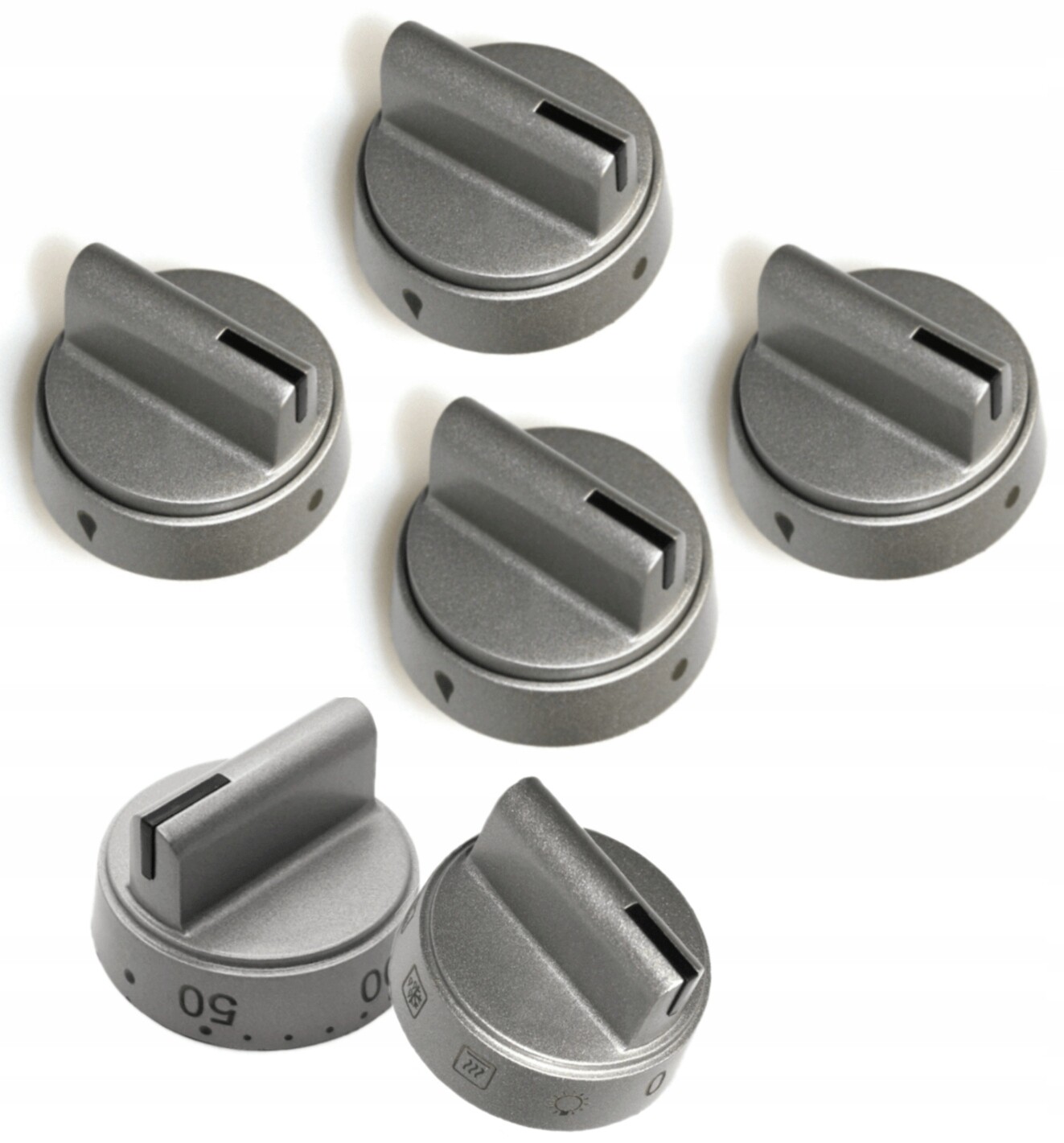 Sada knoflíků pro sporák Amica 6 ks 0+9 9070437 9070461 9070315