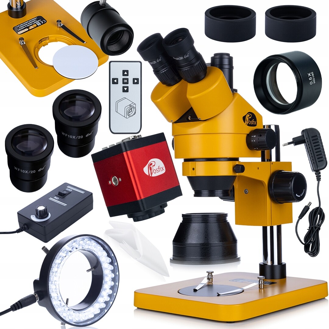 Mikroskop Mercury Trinokularový Fullhd Set Hdmi Čočka Led 56x Kamera