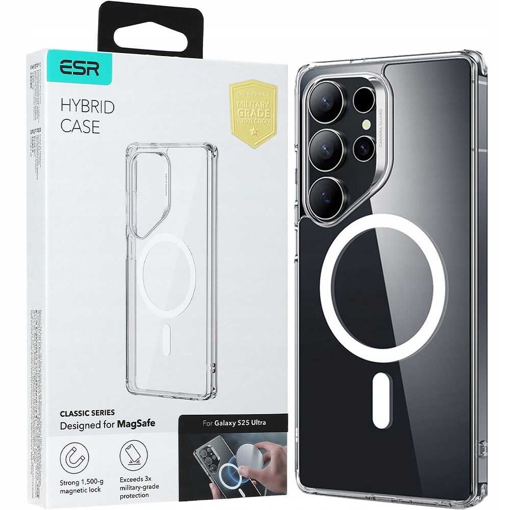 Pouzdro Esr Classic Hybrid Halolock MagSafe pro Samsung Galaxy S25 Ultra průchozí