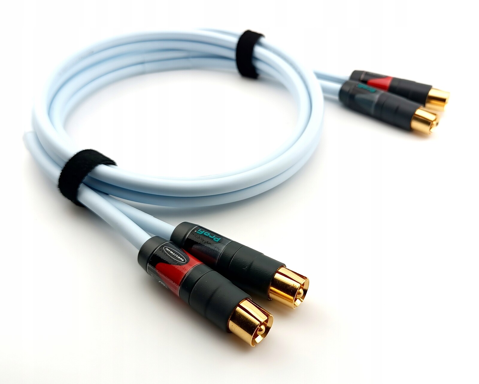 Ručně vyrobený propojovací kabel Rca Rca, Neutrik Profi, Supra Dual 1 m, pár