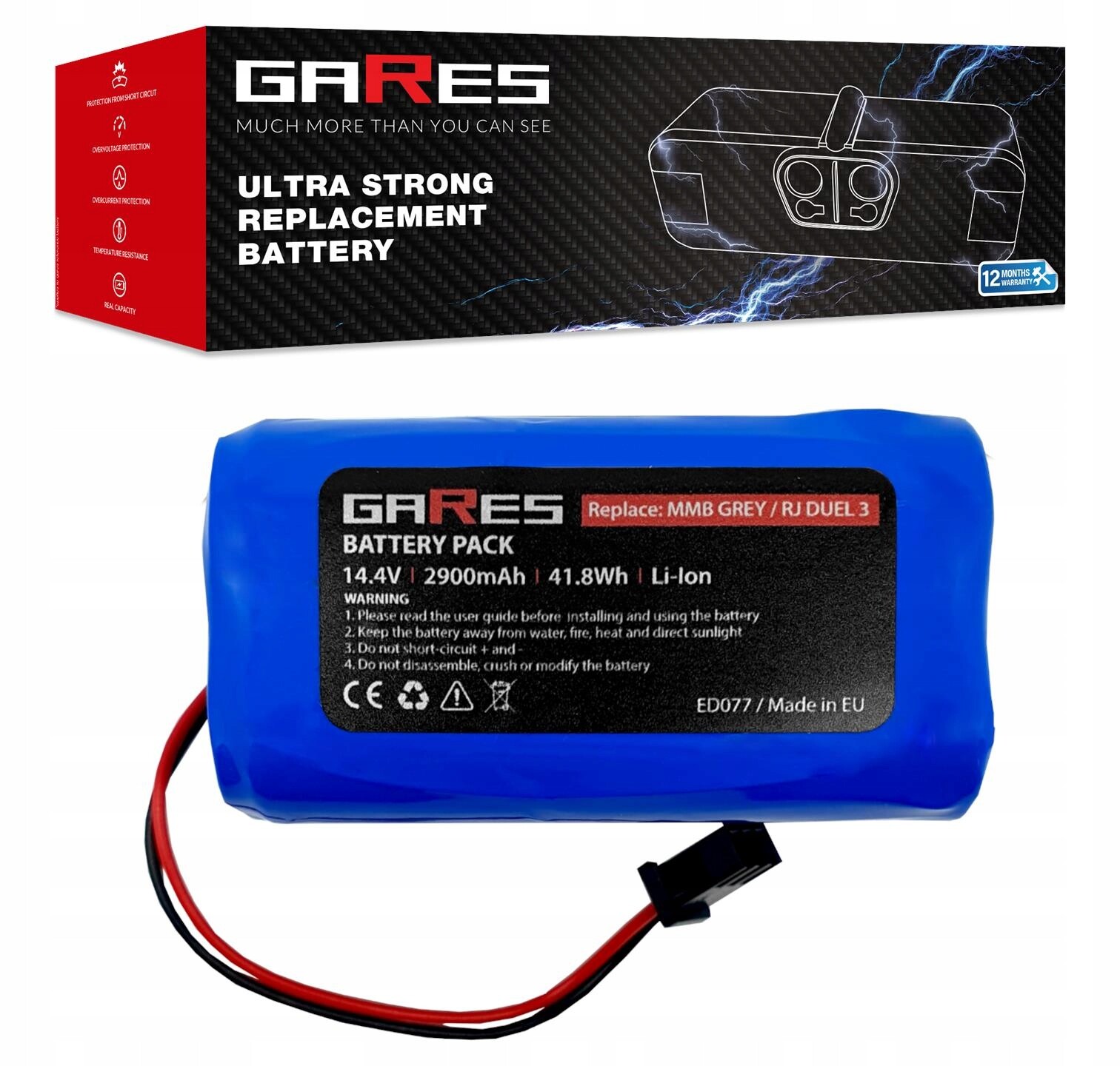 Akumulátor Gares pro Setti RV500 14,4 V 2,9 Ah