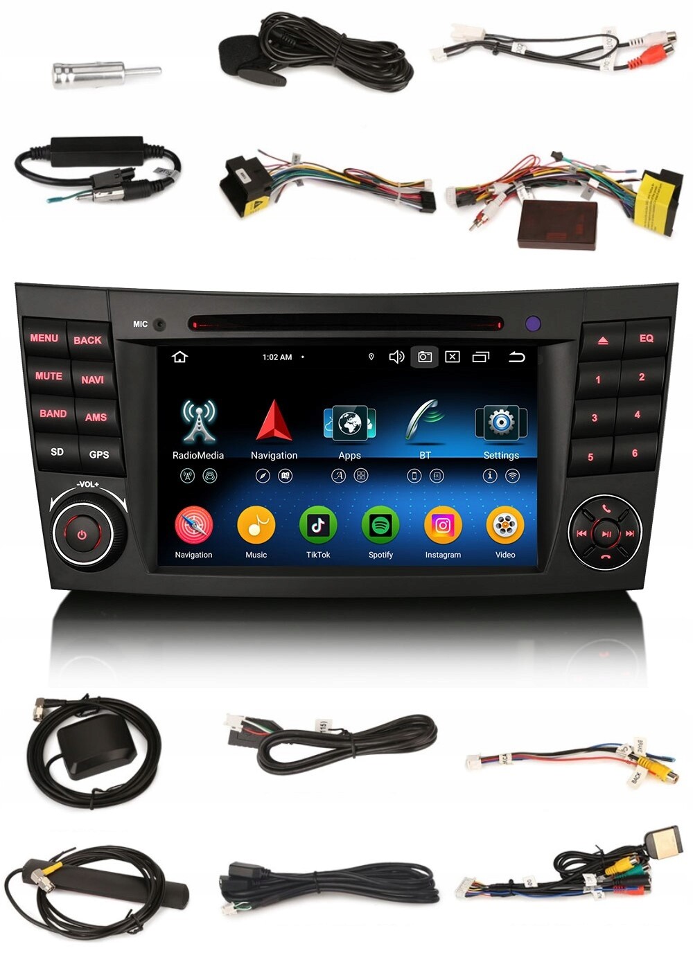 Rádio 2DIN Navigace Android Mercedes Benz Cls W219 4/64 Gb Dsp Carplay Lte