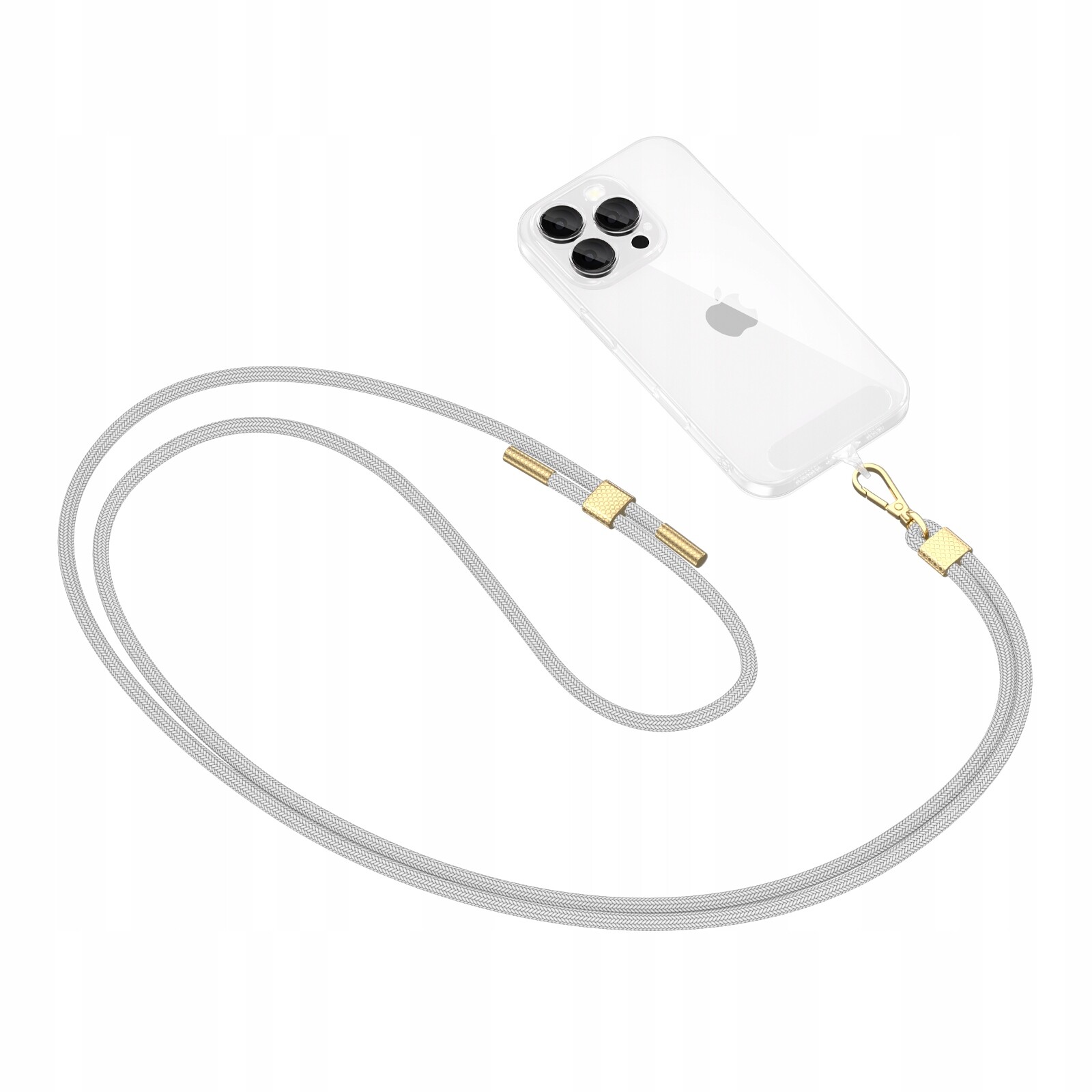 2 x popruh přes rameno Tech-Protect C2S Rope, pastelově šedý/zlatý