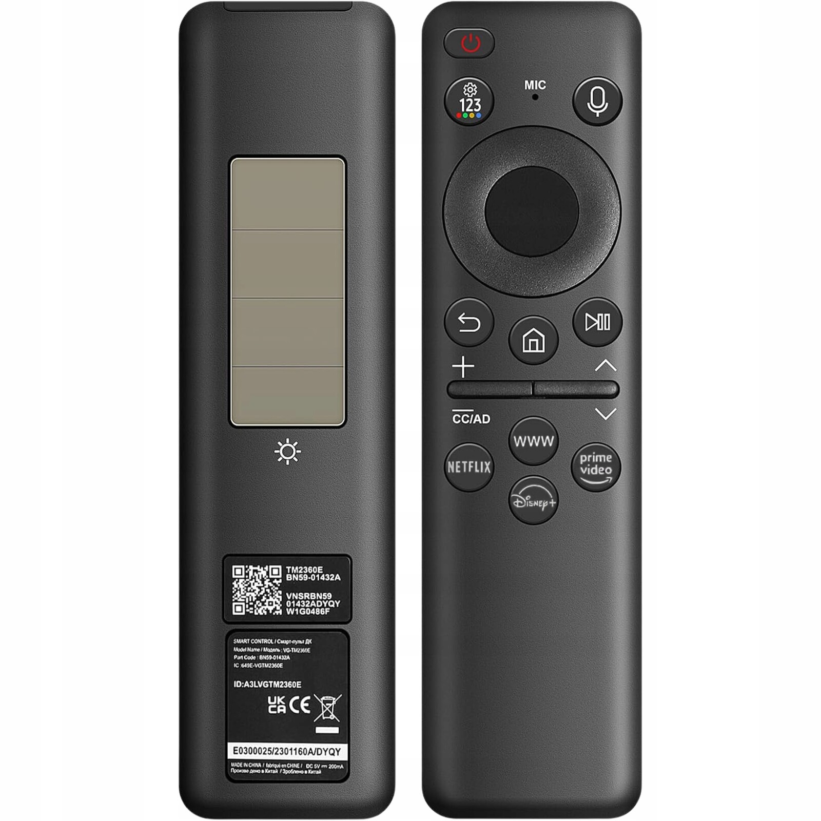 Solární Dálkové Ovládání Pro Samsung BN59-01432A Usb-c