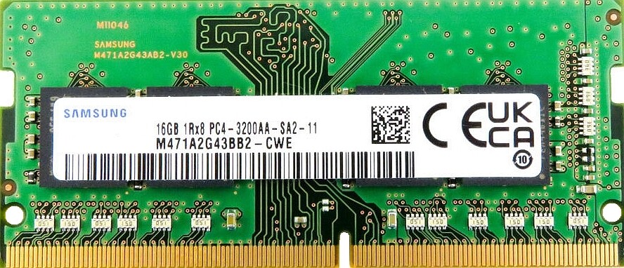 paměť Ram 16GB DDR4 Samsung 3200 MHz 1.20V PC4-3200AA