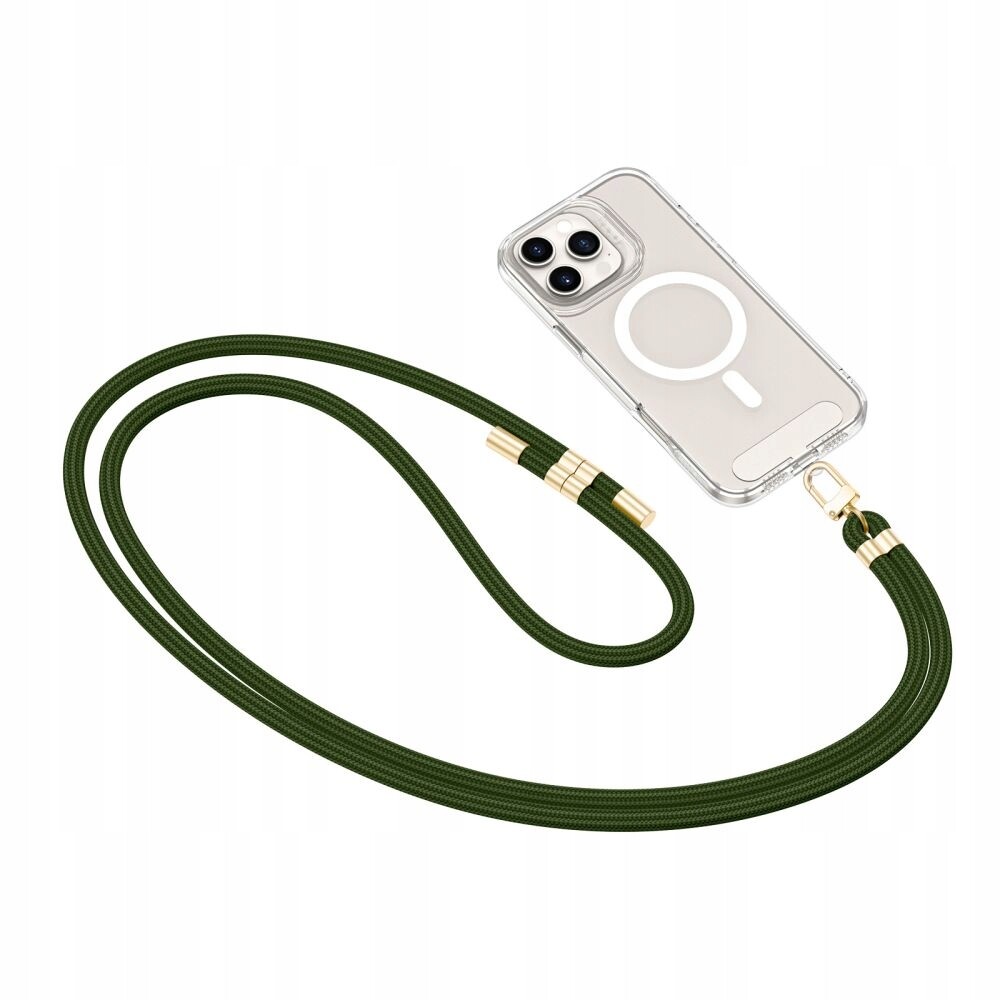 2 x popruh přes rameno Tech-Protect C7S Rope Crossbody v barvě lovecké zelené/zlaté