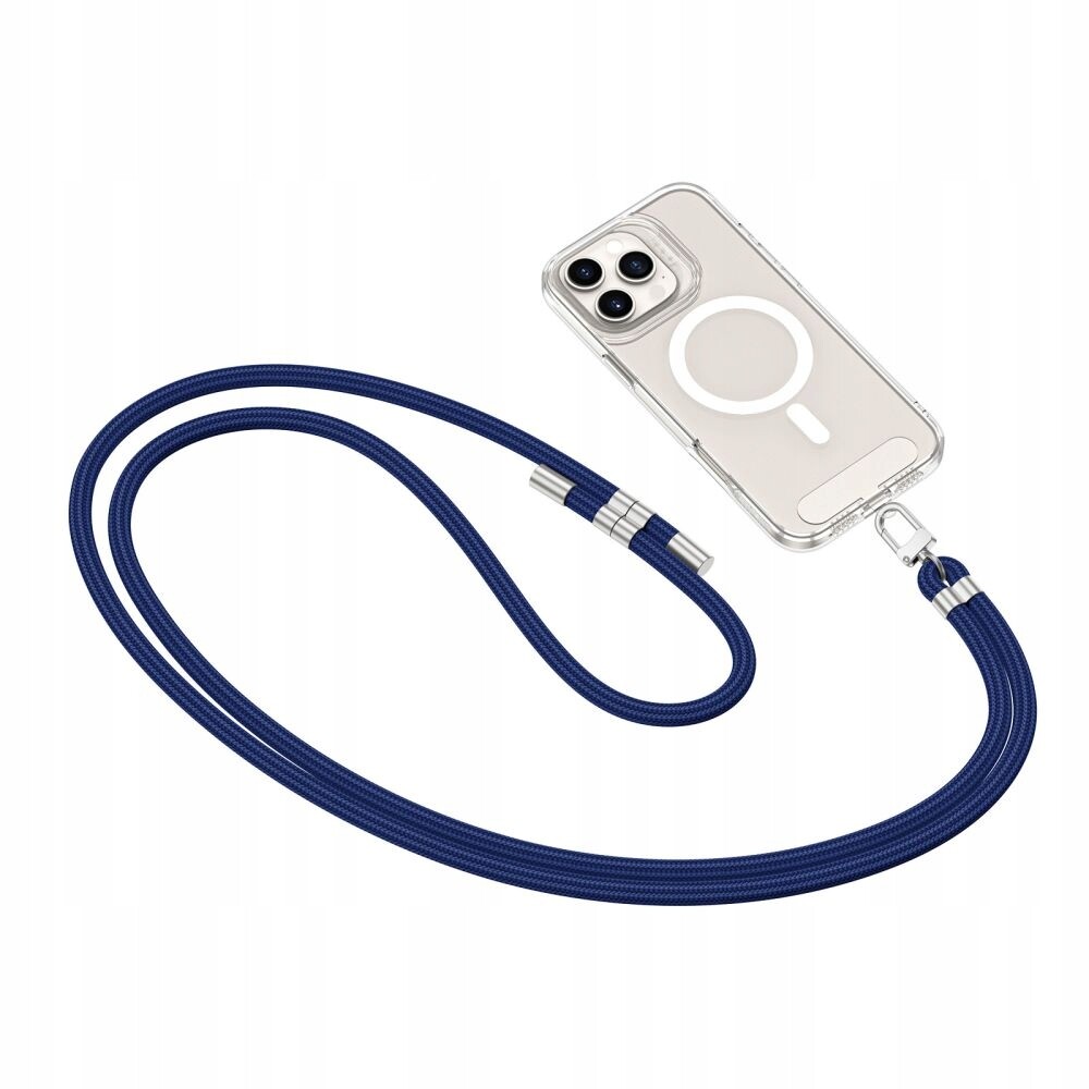 Řemínek přes rameno Tech-Protect C7S Rope Crossbody, tmavě modrá/stříbrná