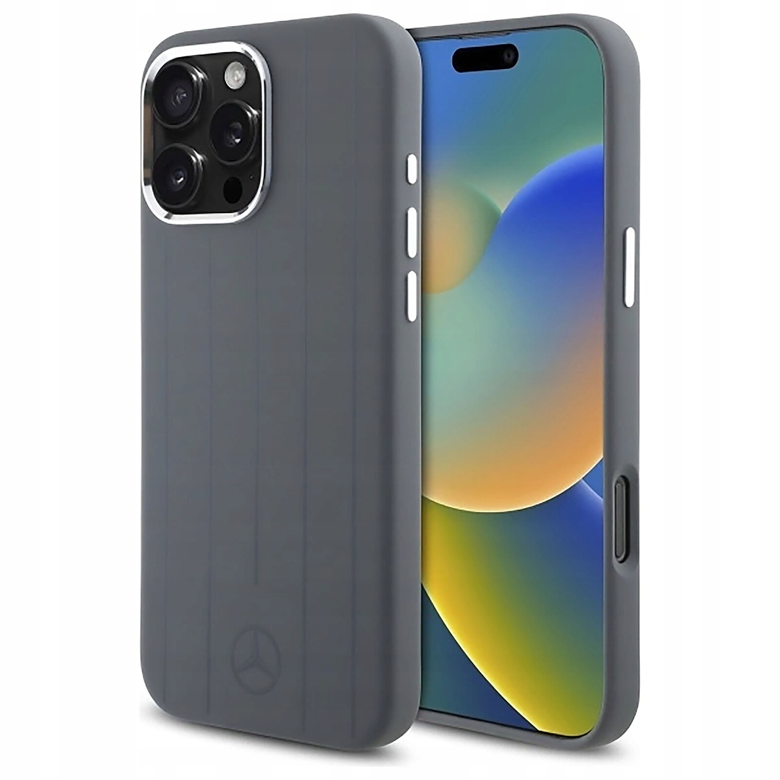 2 x Pouzdro Mercedes Silikonové Pro Iphone 16 Pro Max Magsafe Šedé