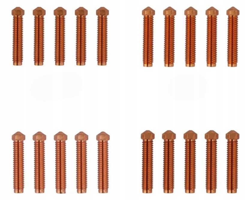 Sada trysek pro Elegoo OrangeStorm Giga 0.4/0.6/0.8/1.0 20 ks Odolné