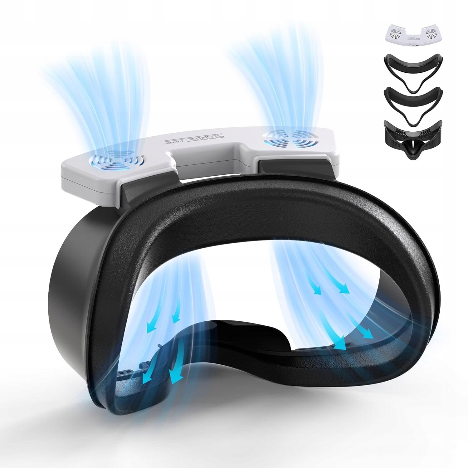 Chladicí ventilátor pro Meta Quest 3S Face Pad Face Interface, nastavitelný ventilátor