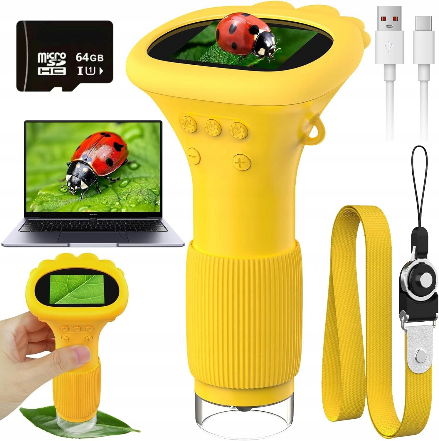 Vzdělávací Vědecký Digitální Mikroskop Pro Děti S Led Přiblížením 64 Gb