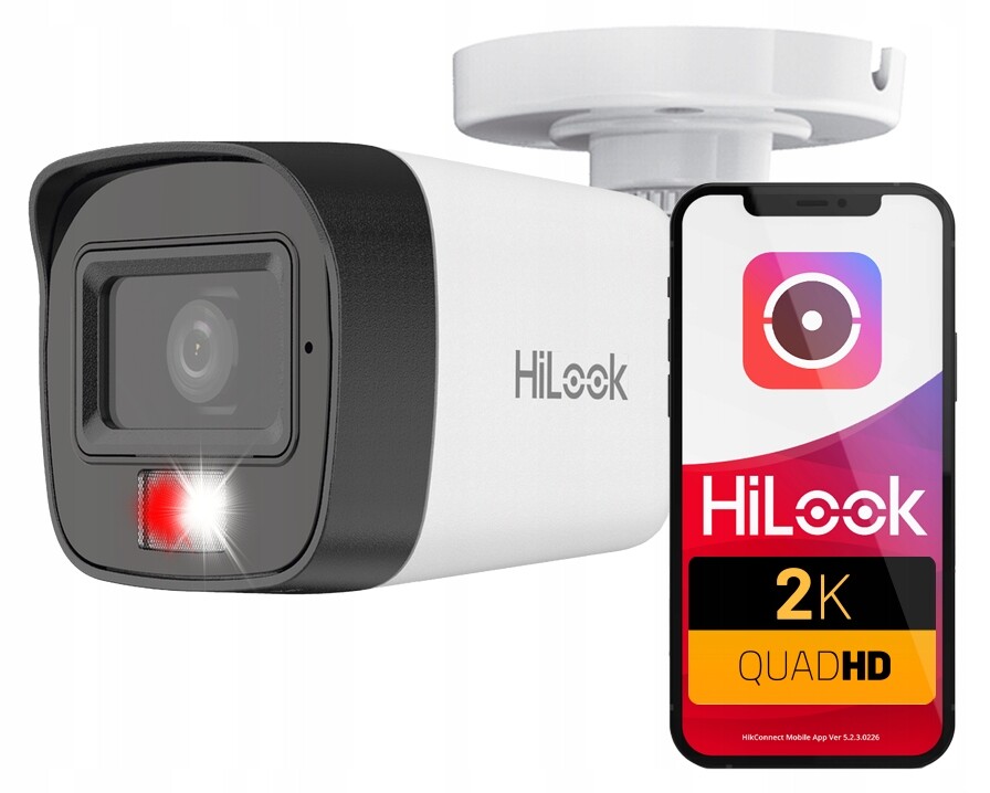 Ip Kamera 4MPX Hilook Hikvision Venkovní Poe Led Mikrofon Aplikace