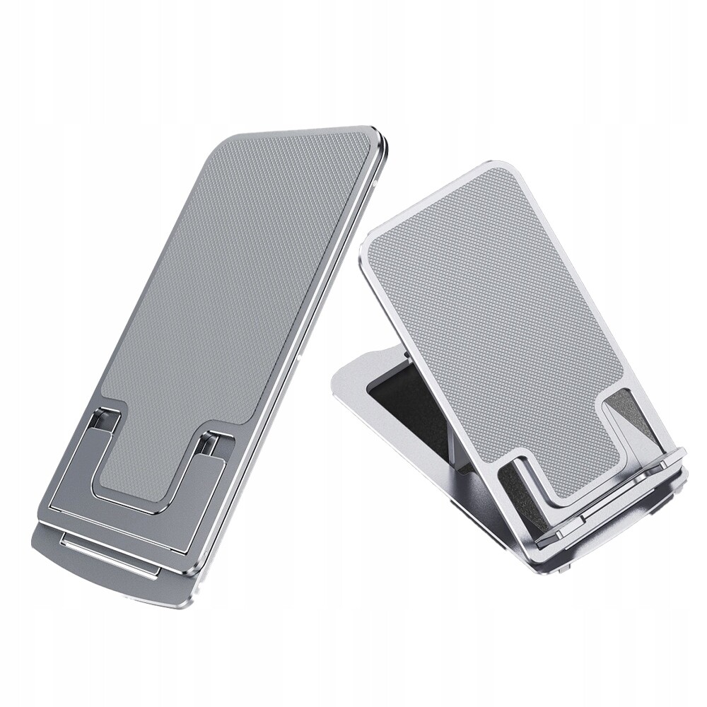 Nastavitelný stojan na telefon Alogy, skládací stojan na stůl, stříbrný