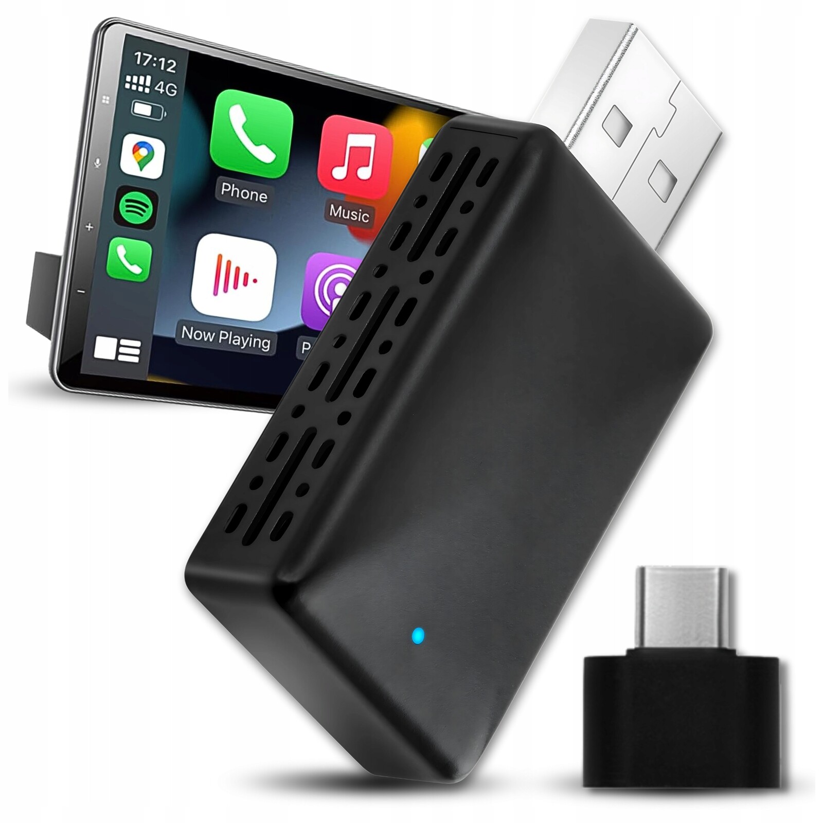 Mini Adaptér Android Auto Bezdrátový Carplay Wifi Bluetooth Usb C