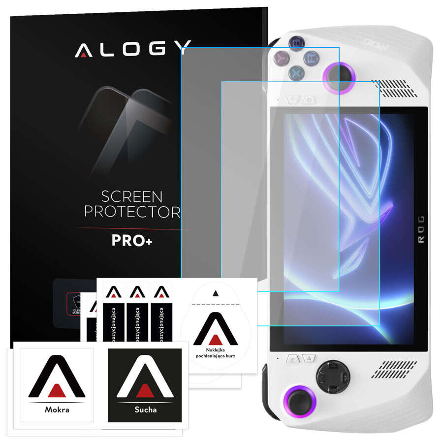 2 x 2x Tvrzené sklo pro Asus Rog Ally na displej konzole Alogy Screen Prote