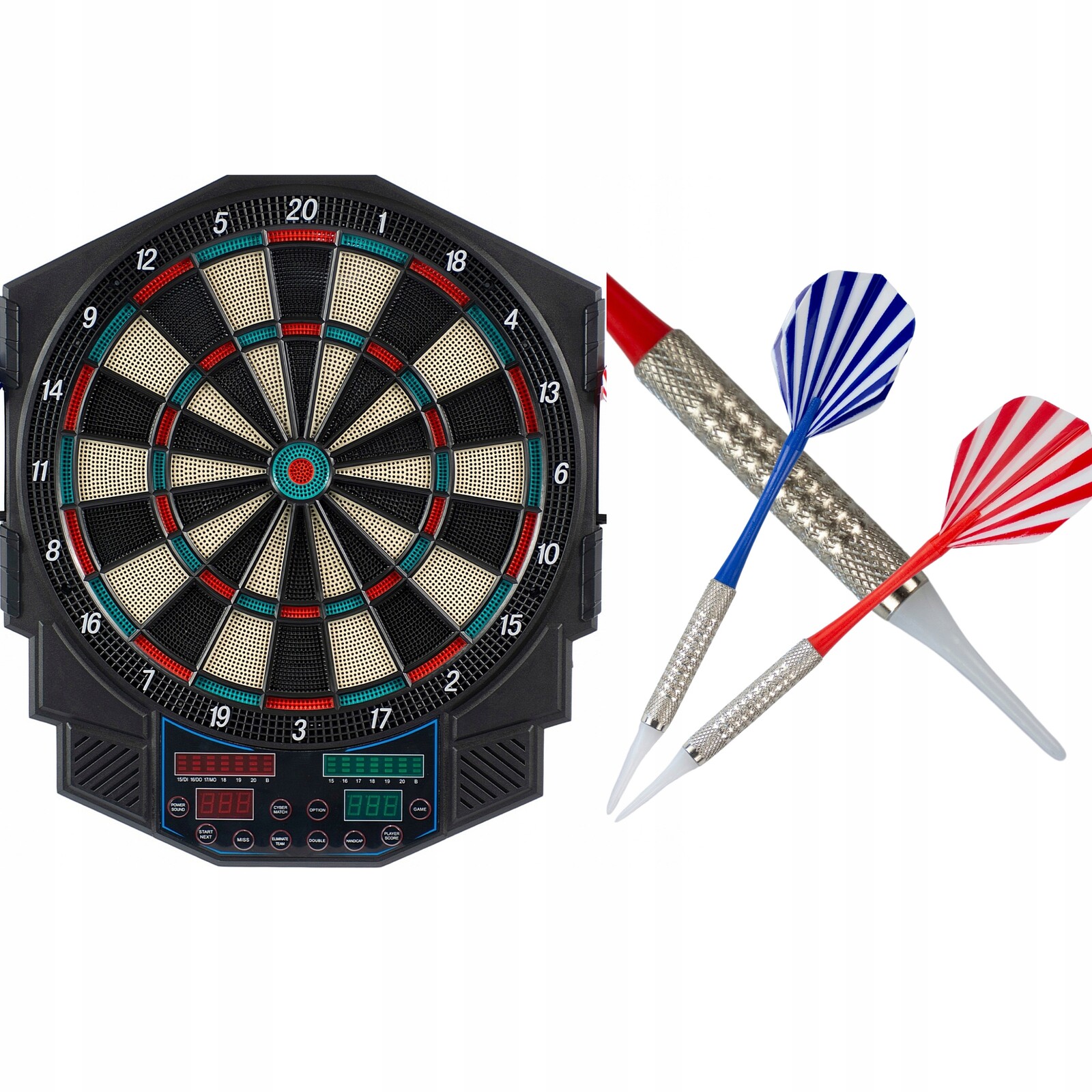 Elektronický Led terč 49 Cm černý, 4 počítadla, napájecí zdroj