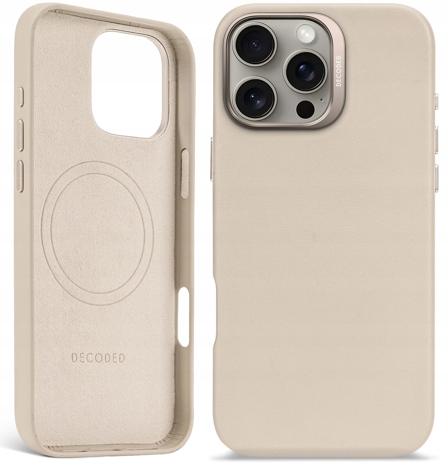 Decoded Leather MagSafe pouzdro Kožené kryt obal pro iPhone 16 Pro