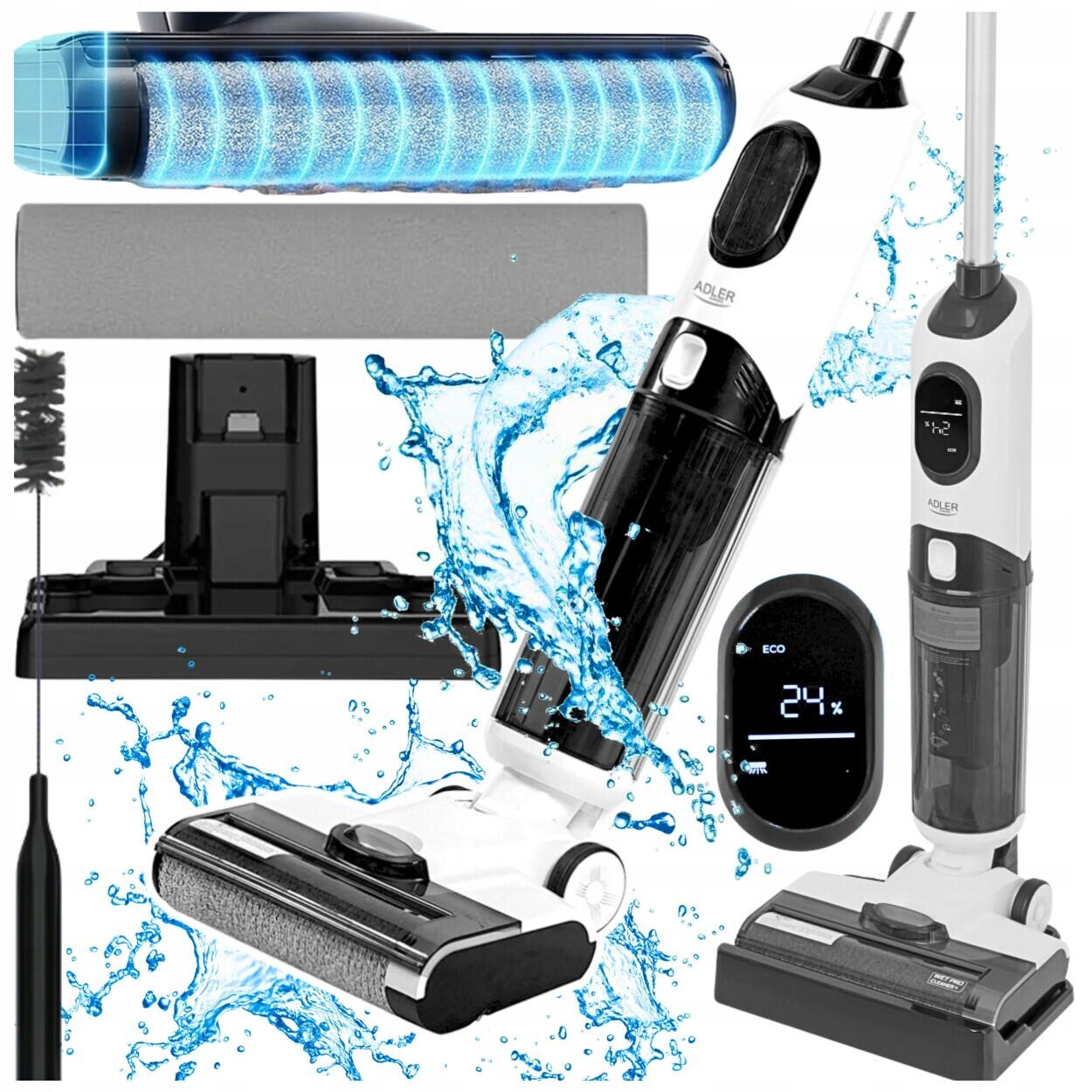 Tyčový Vysavač Bezdrátový Mopovací Mop Výkonný Ruční Set Pro 6V1