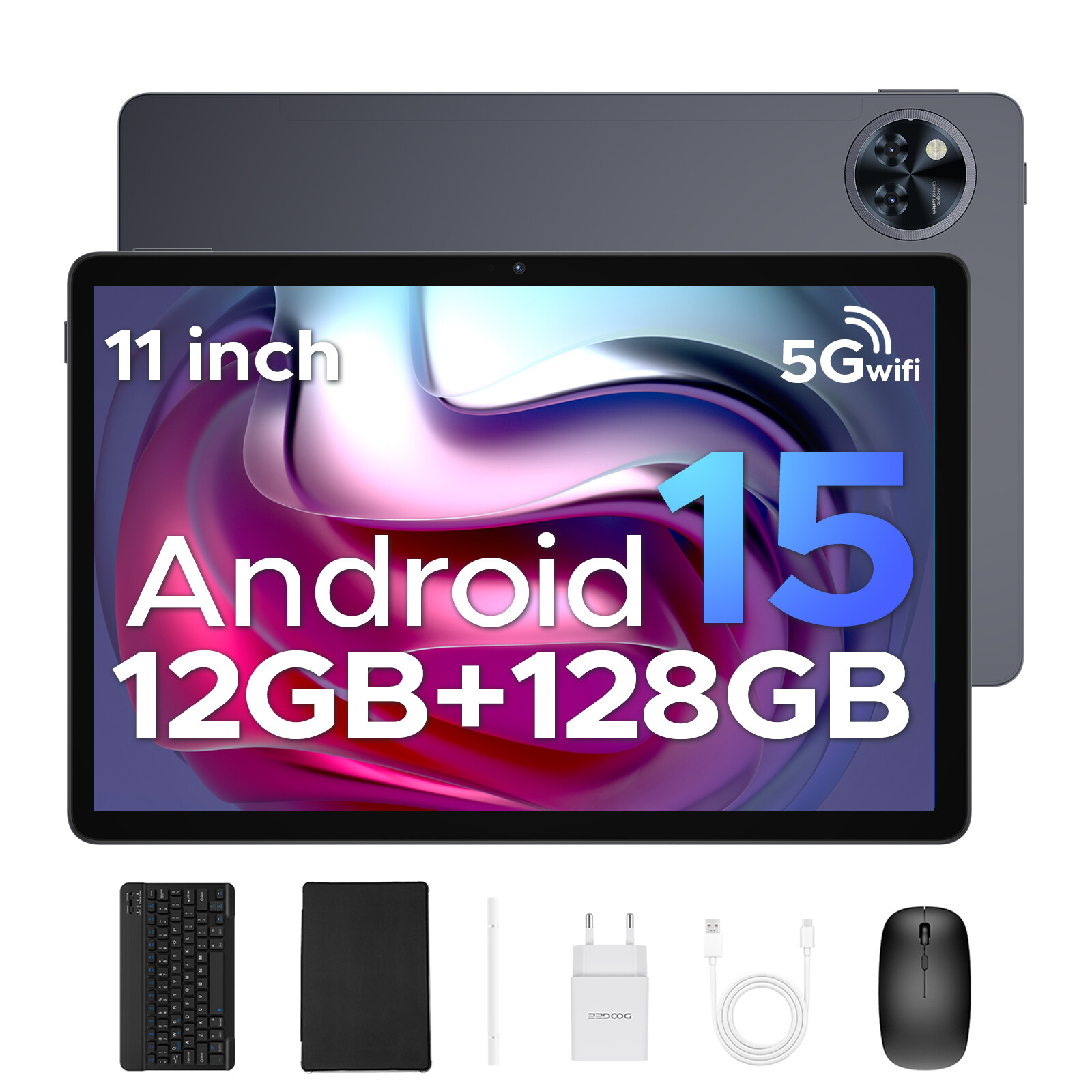 Tablet Doogee U11 s Androidem 15, klávesnicí a perem, 11