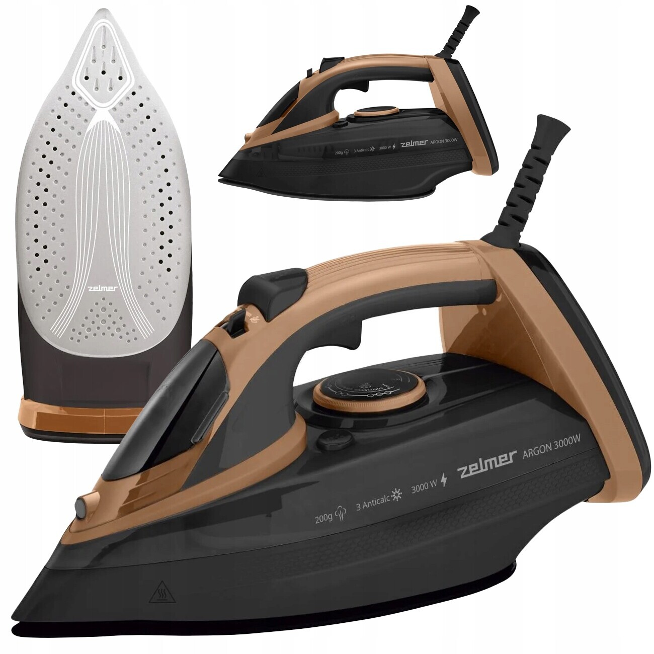 Žehlička Zelmer Argon 3000 W 3xAnticalc 200 g 40 g/min Keramická