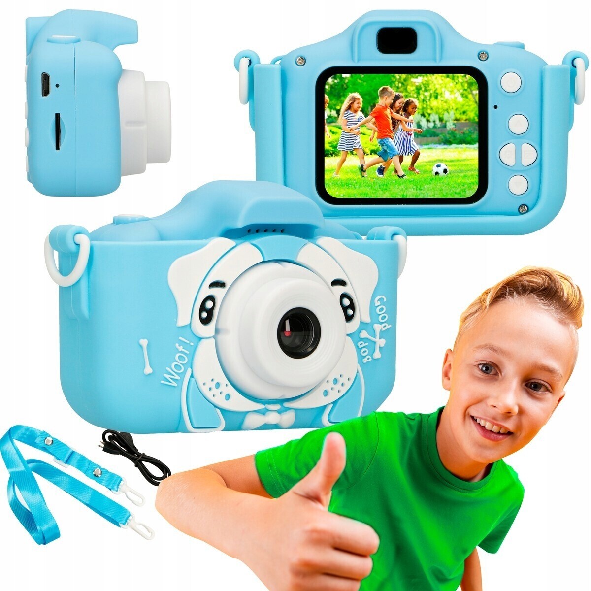 Extralink Kids Camera H28 Single Modrá Digitální fotoaparát 1080P 30fps,