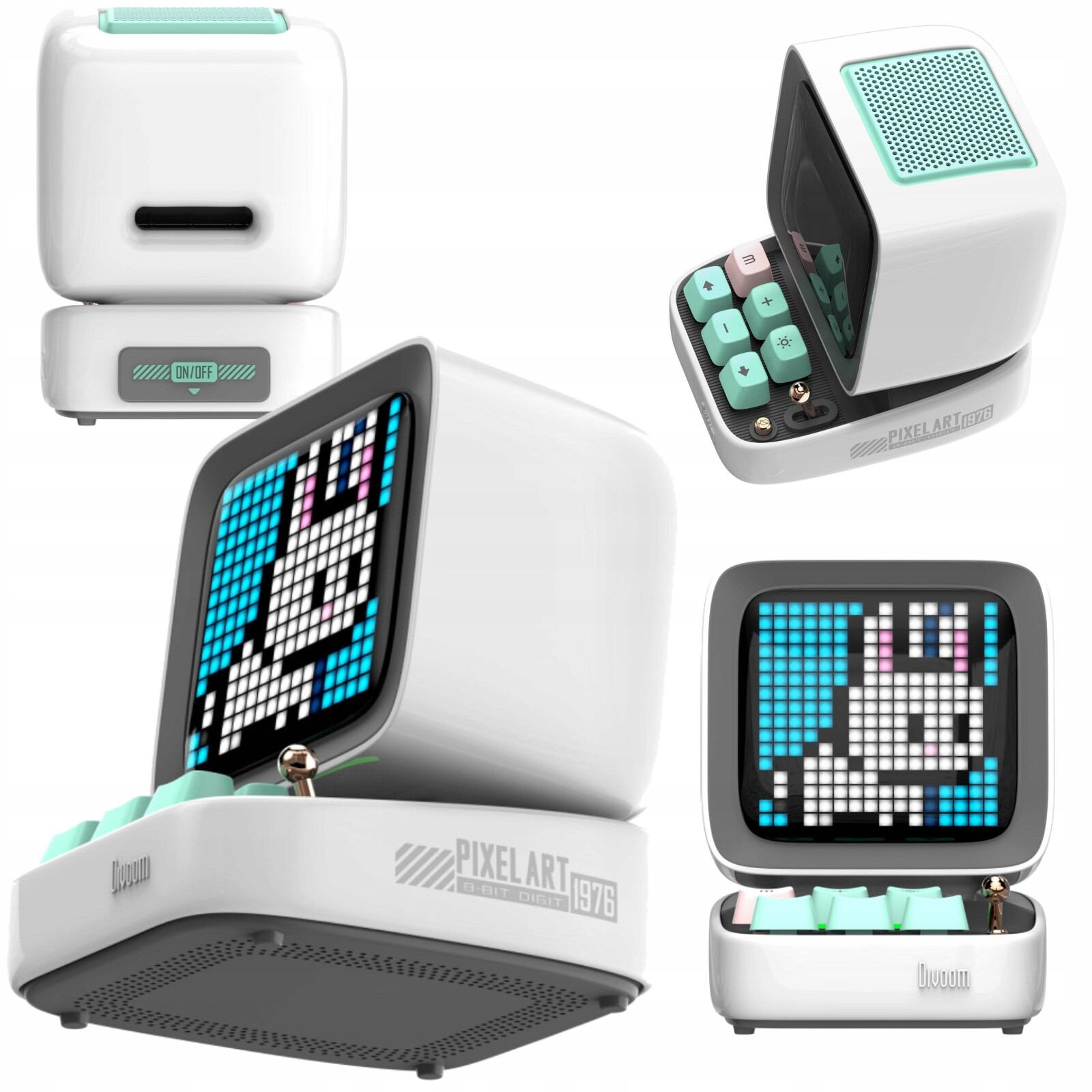 Divoom Ditoo Pro white Kultovní přenosný Bluetooth reproduktor Retro Pixel Art