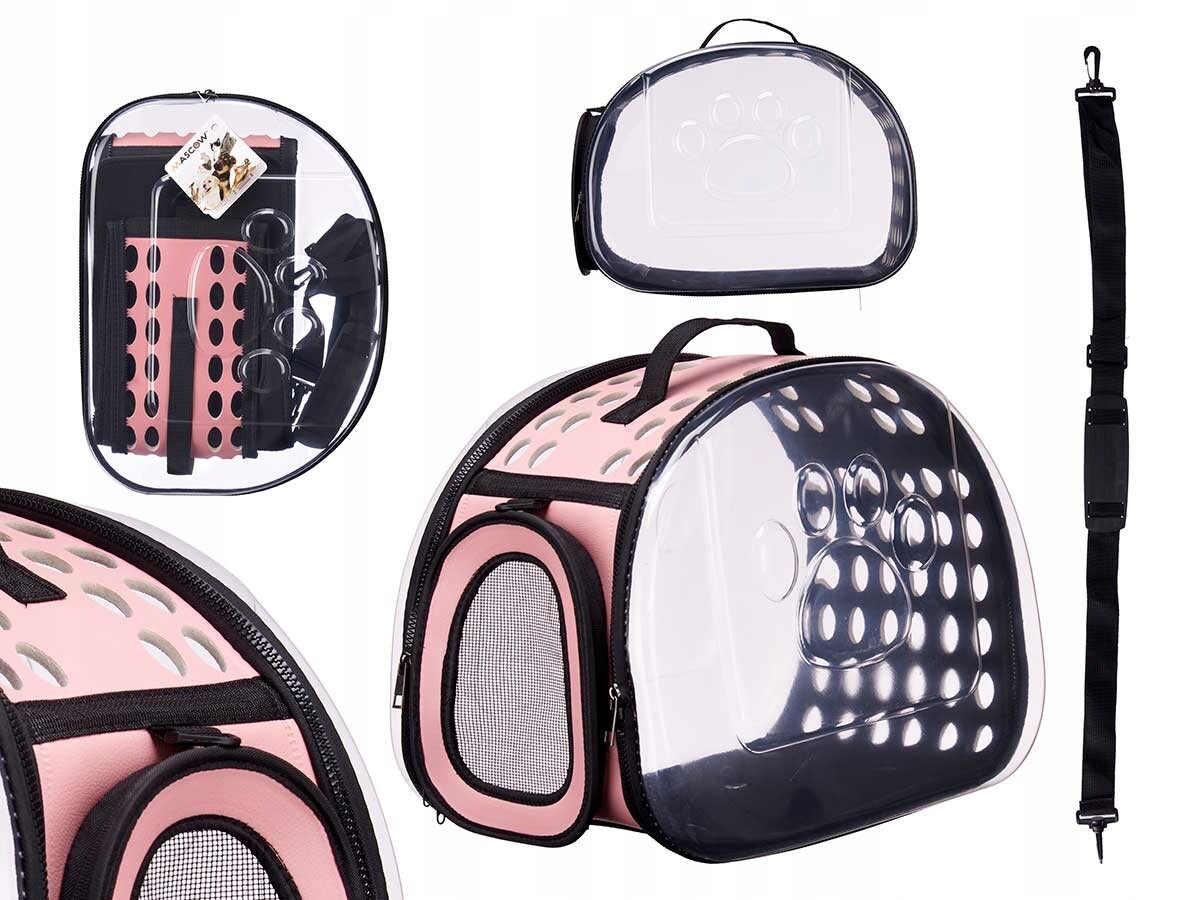 Přepravka pro psa kočku Králíka skládací Růžový přes rameno Pro Zvířata Velký