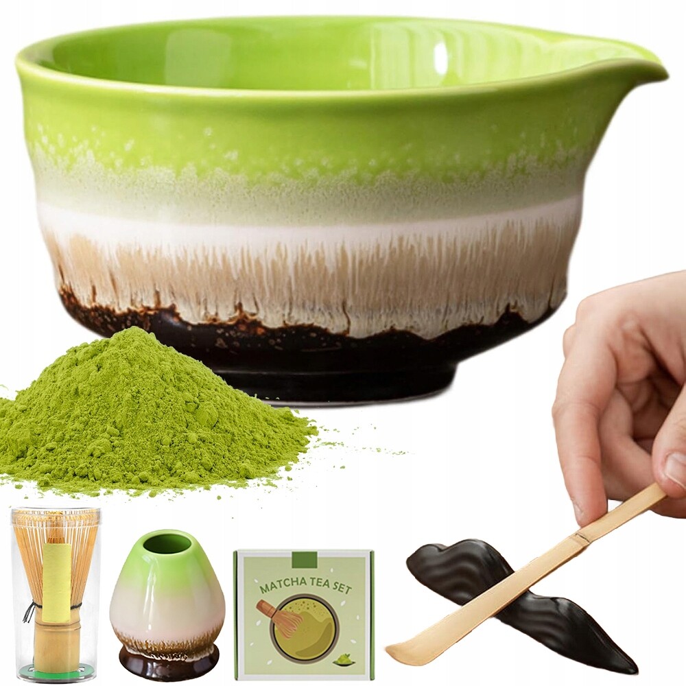 Sada Matcha 6 El. Keramika S Bambusem – Dárek Pro Milovníky Čaje