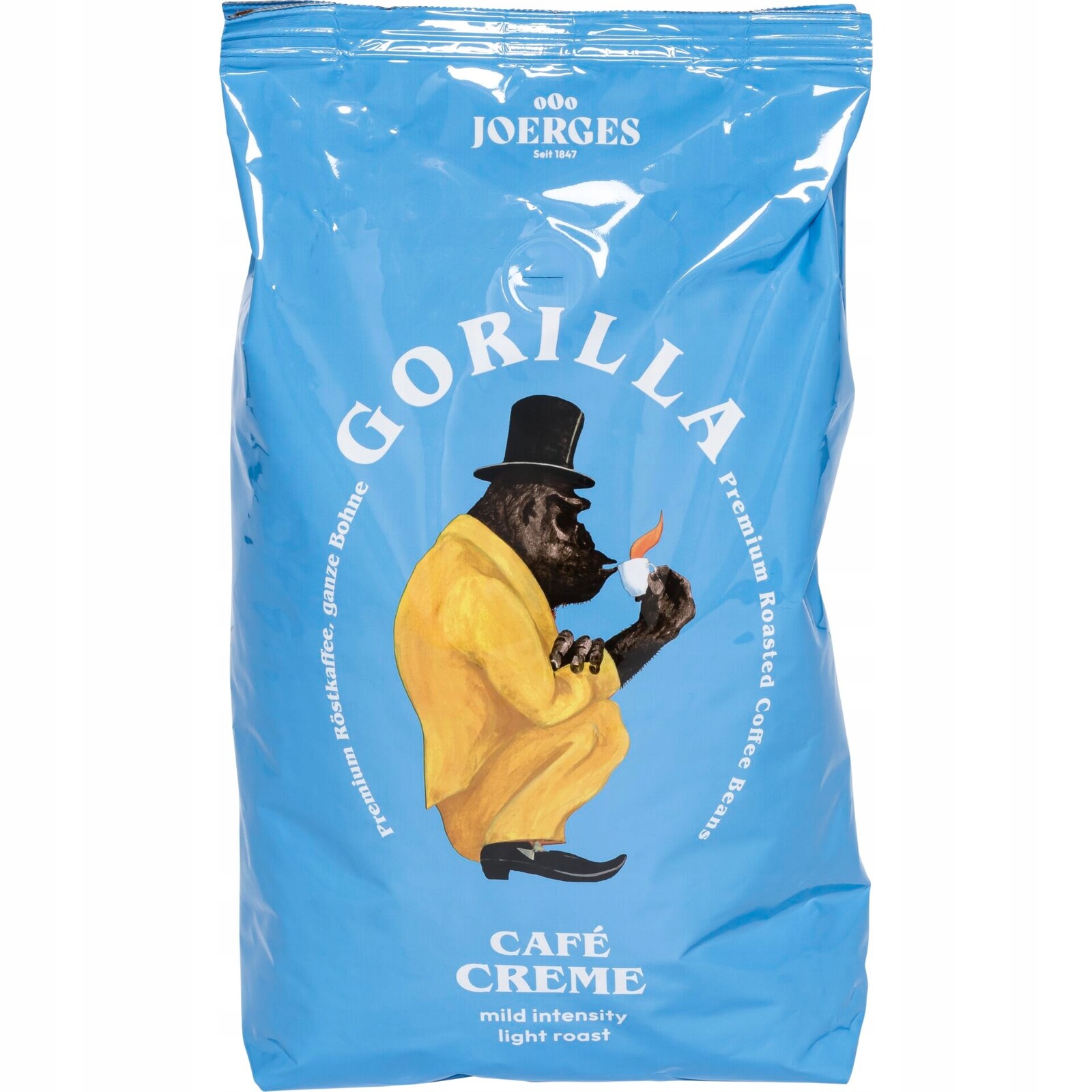 Joerges Gorilla Cafè Creme modr. 1 kg zrnkové kávy