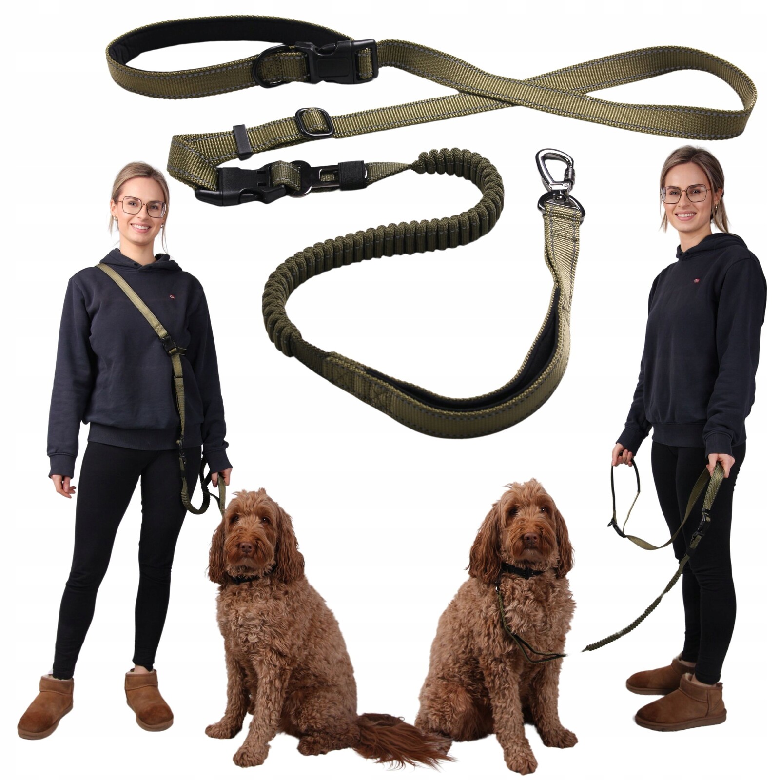 Vodítko pro psa, silné, 6v1, reflexní, nastavitelná páska