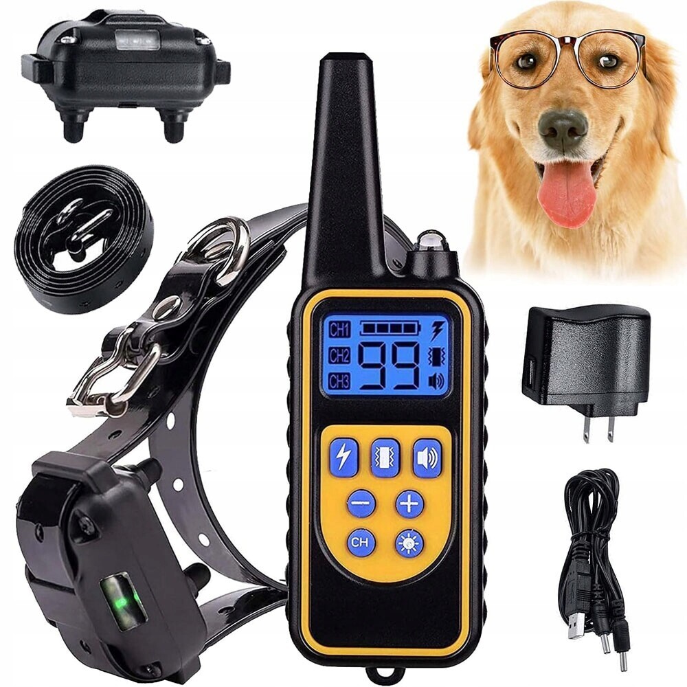 Elektrický Výcvikový Obojek Pro Psy S Dálkovým Ovládáním Pro Střední A Velké Psy