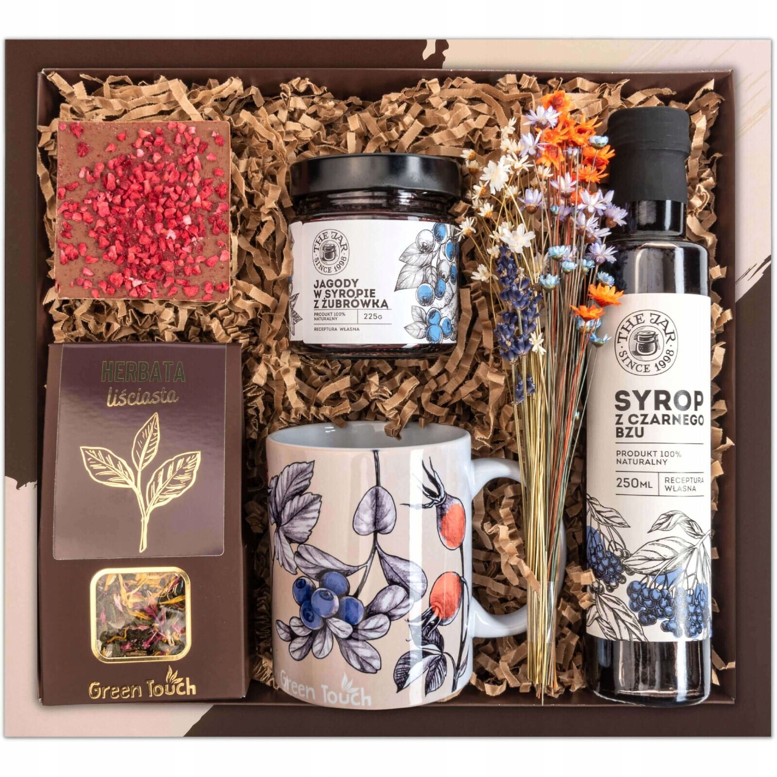 Poděkování rodičům čaj sirup hrnek box