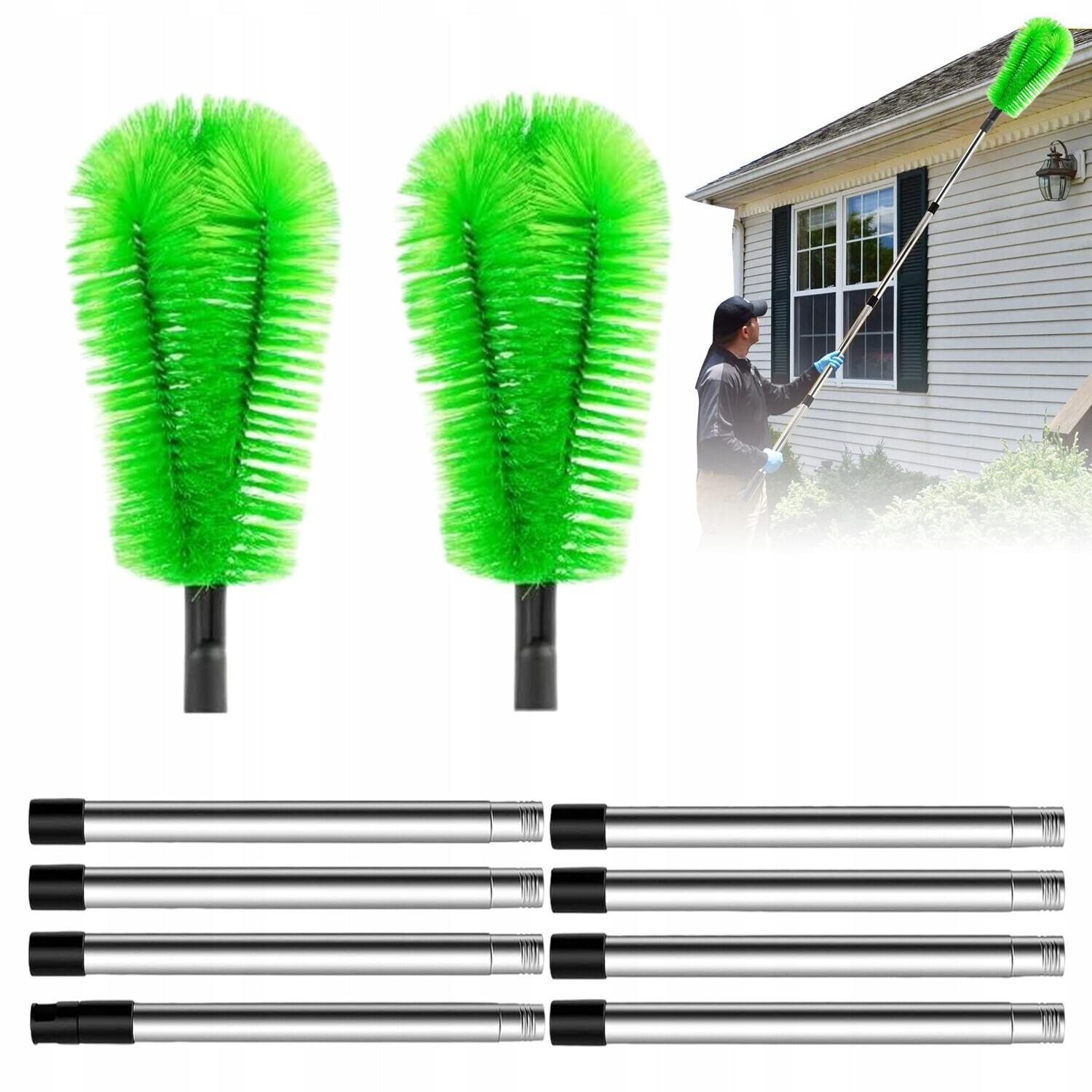 Kartáč Na Čištění Střechy A Prach S Teleskopickou Tyčí 3 M 2 Kartáče