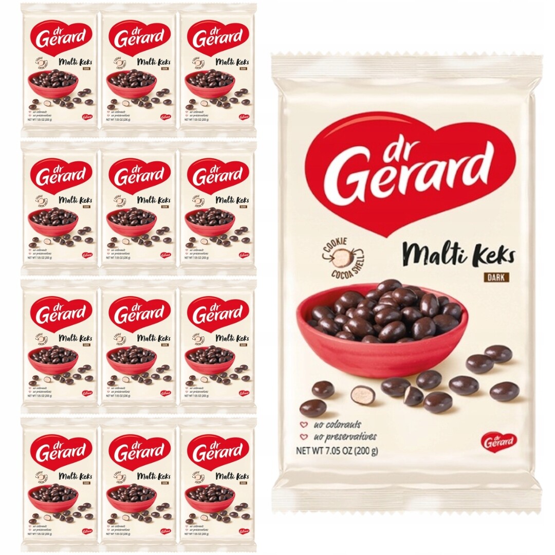 Dr Gerard Malti Keks Dark Sušenky v kakaové skořápce 200 g x 12 kusů