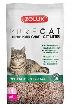Podestýlka Purecat natural absorb. rostlinná 30l Zolux